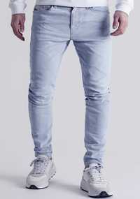 джинсы diesel w32 l30 d-amny skinny голубые selvedge