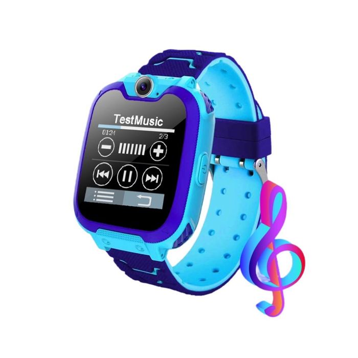 Wodoodporny Smartwatch Dziecięcy Niebieski z GPS i Funkcją SOS