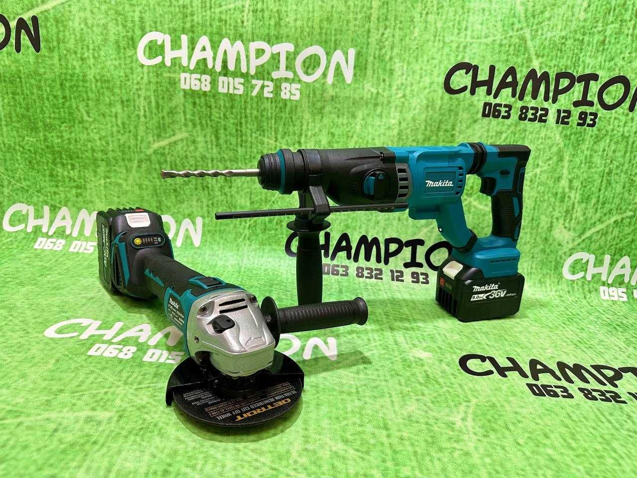 Набір Makita 4/1 Болгарка + Перфератор + Гайковерт + Шуруповерт 36V-9A