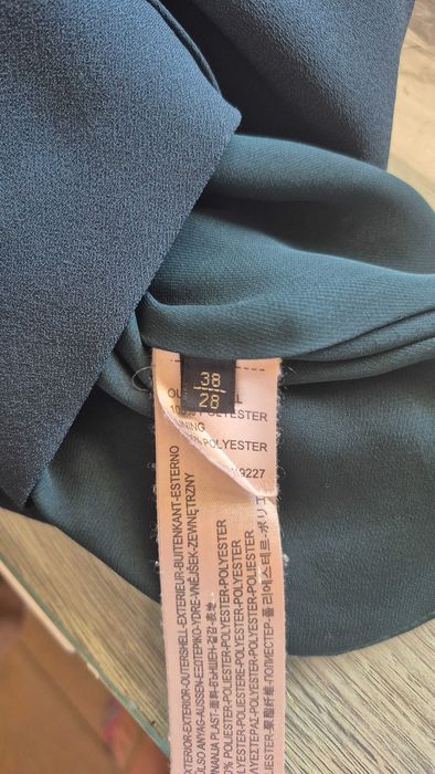 Vestido verde escuro Massimo Dutti