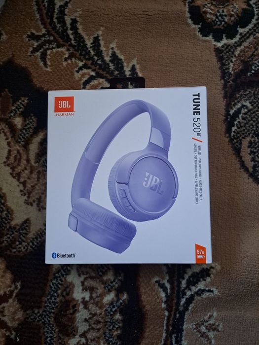 Fioletowe słuchawki JBL 520 BT + USB adapter Bluetooth tp-link