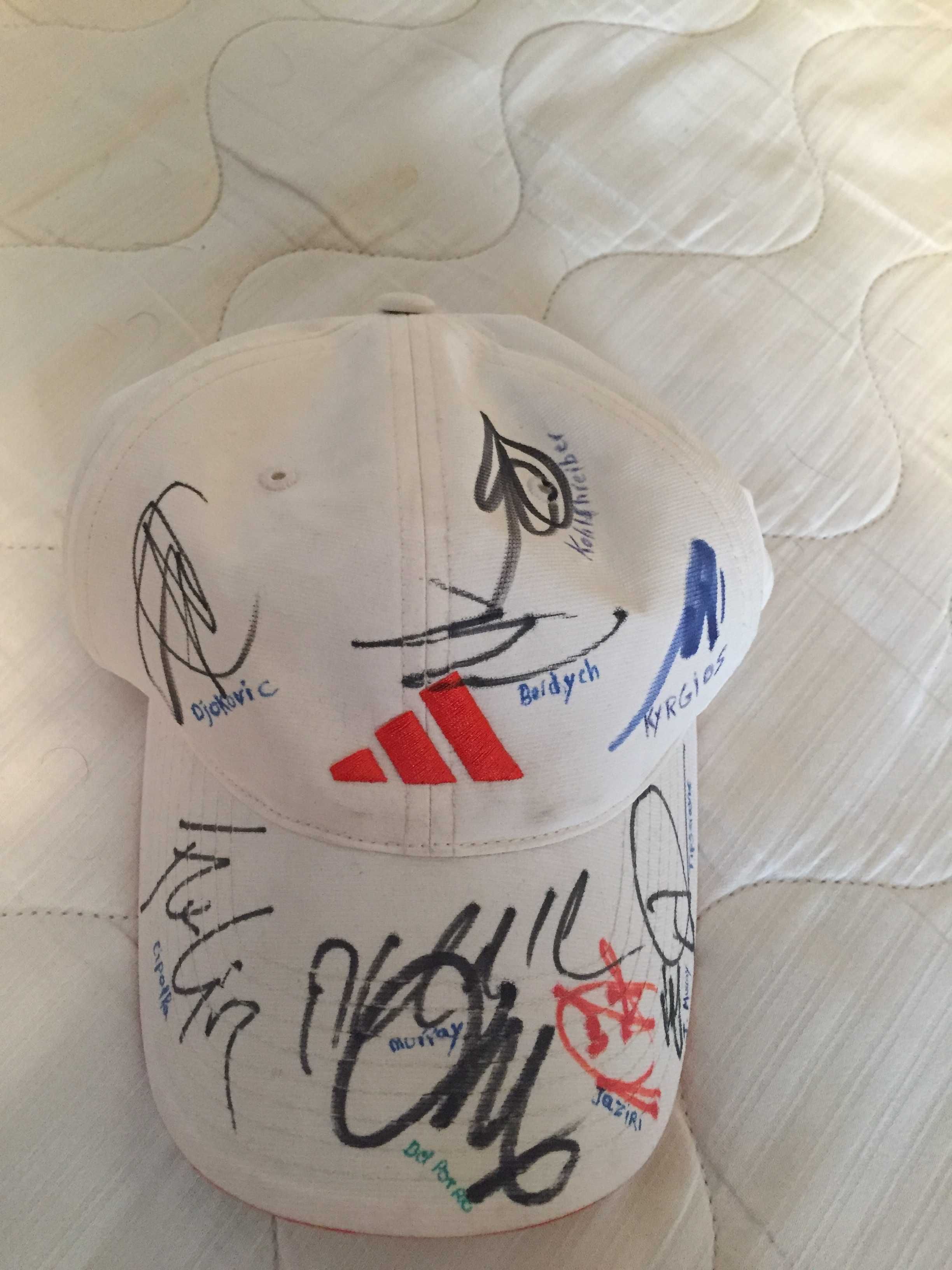 Multi signed Addidas hat by Djokovic, Del Potro and other ATP players
