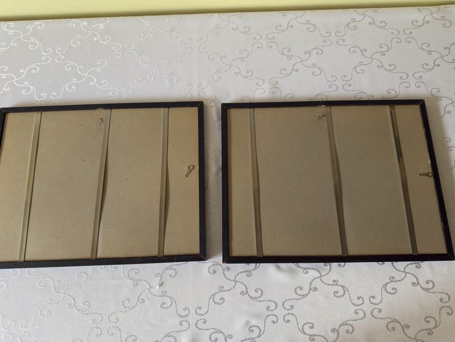 Antyczny Miedzioryt Komplet 2 Sztuk  XVIII Wiek Grafika Oryginał Rama