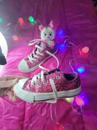 Оригінал Converse all star Chuck Taylor pink glitter рожеві розовые 28