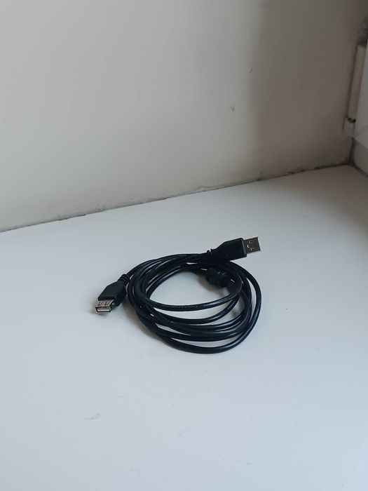 Kabel przedłużacz końcówka USB przedłużka adapter długi czarny 1,8 m