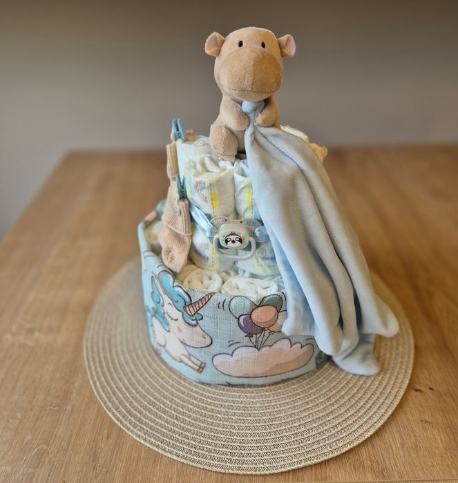 Tort z Pampersów - narodziny dziecka, prezent, Baby Shower