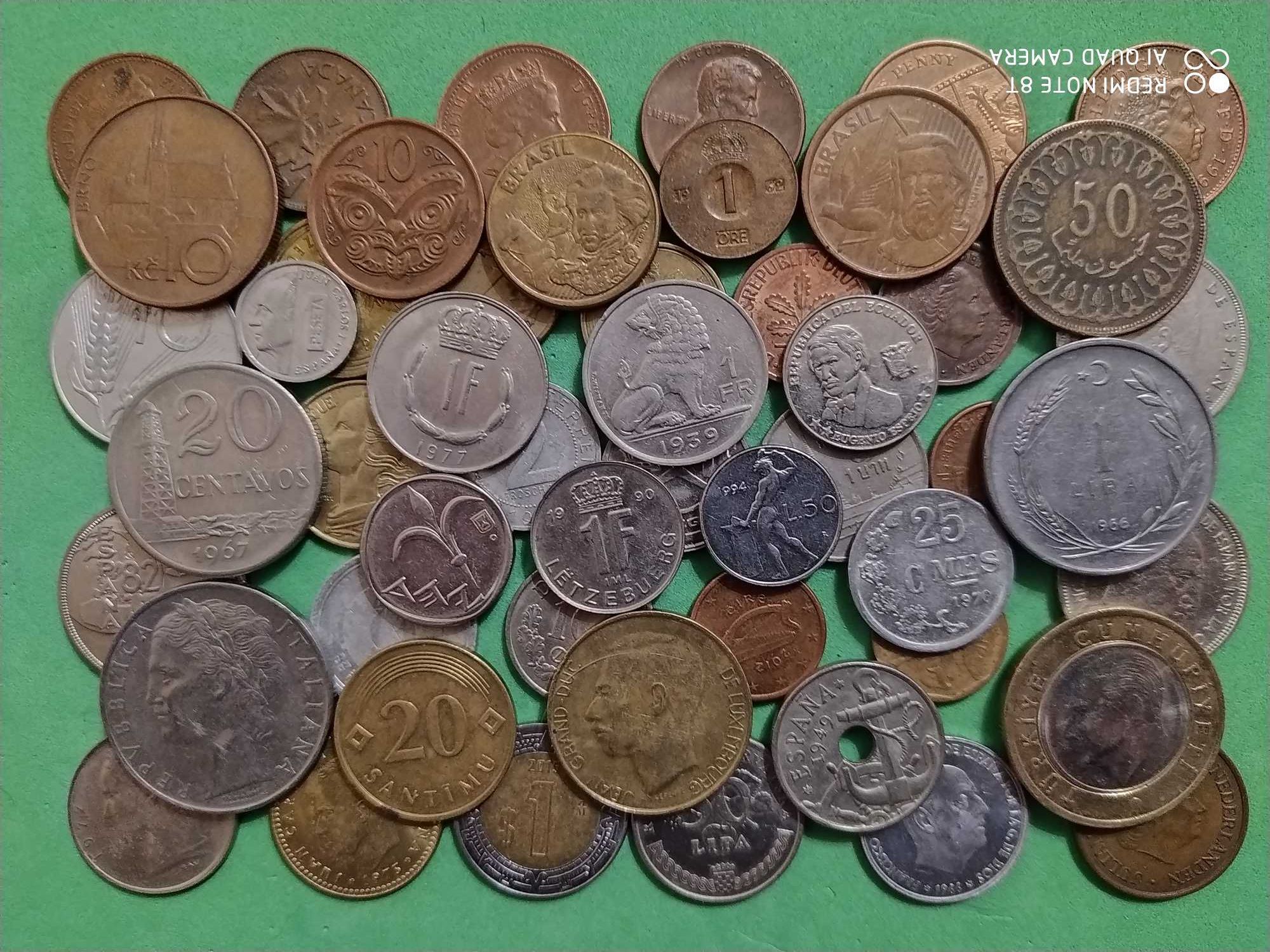 Монети світу всі континенти 50 шт без повторів 14