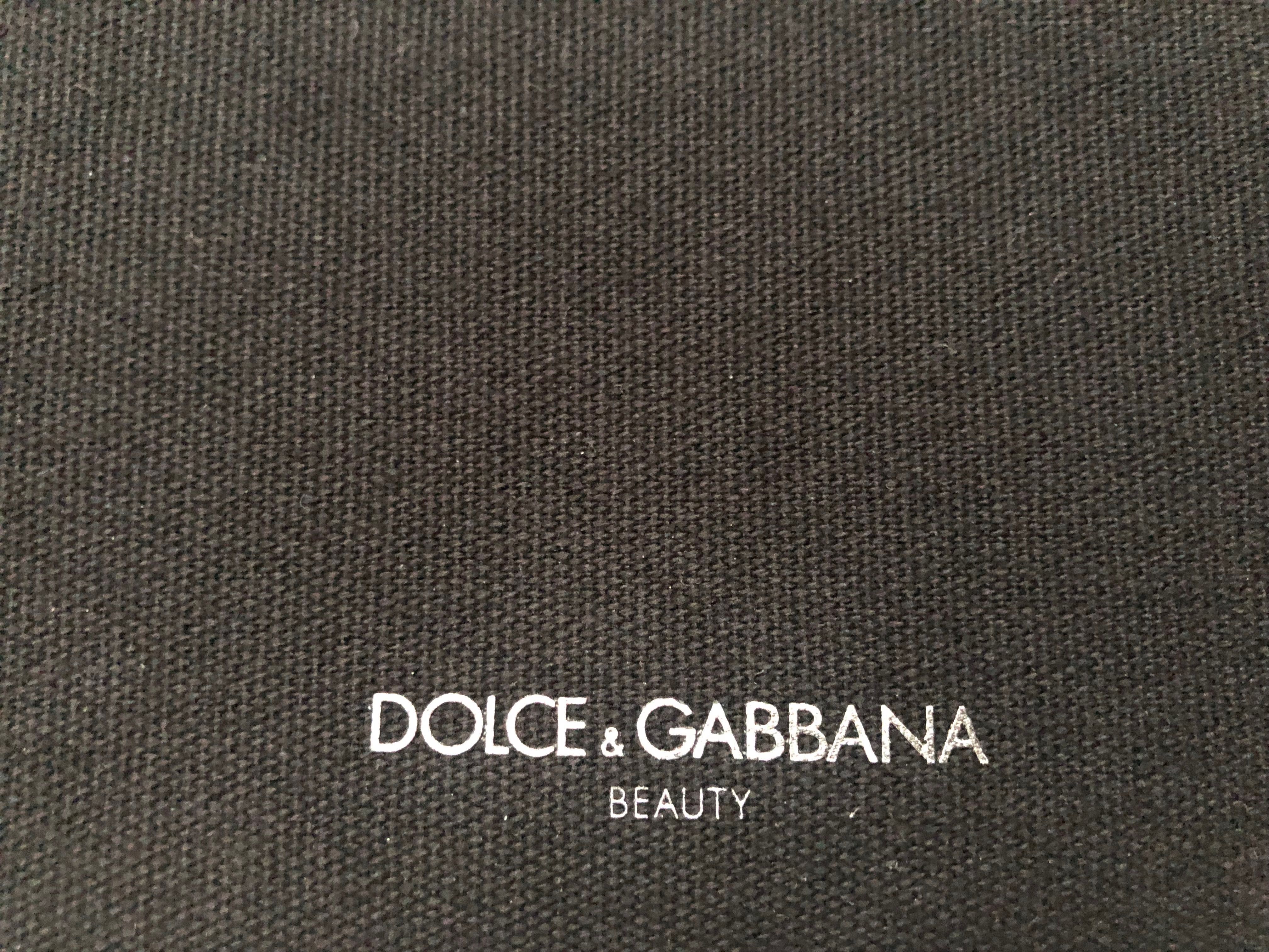 Kosmetyczka Dolce Gabbana unisex czarna na suwak płótno NOWA prezent
