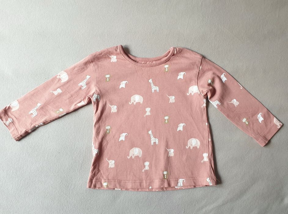 Bawełniana bluzeczka ze zwierzątkami 6-9 miesięcy