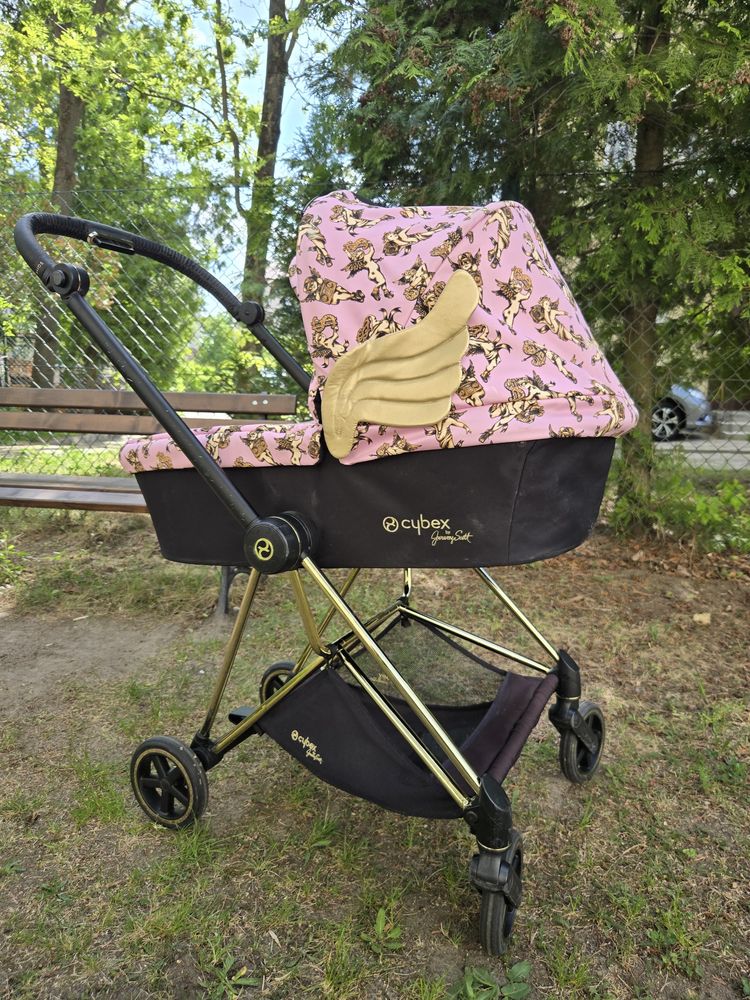 Wozek Cybex Mios Cherub Pink by Jeremy Scott 3w1 plus baza Isofix