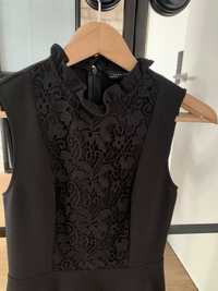 Zara sukienka koronka czarna XS