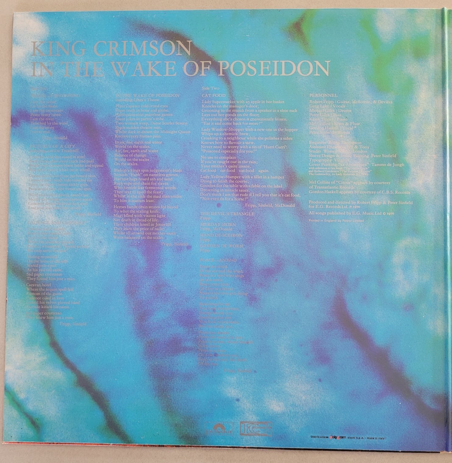 King Crimson - In The Wake Of Poseidon LP 1979 Ita. EX