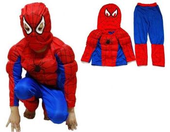 Strój superbohatera przebranie na bal Spiderman z mięśniami M L