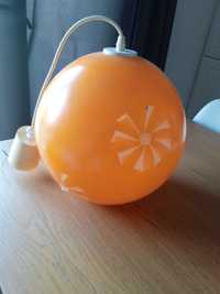 Szklana lampa żyrandol kula pomarańczowa