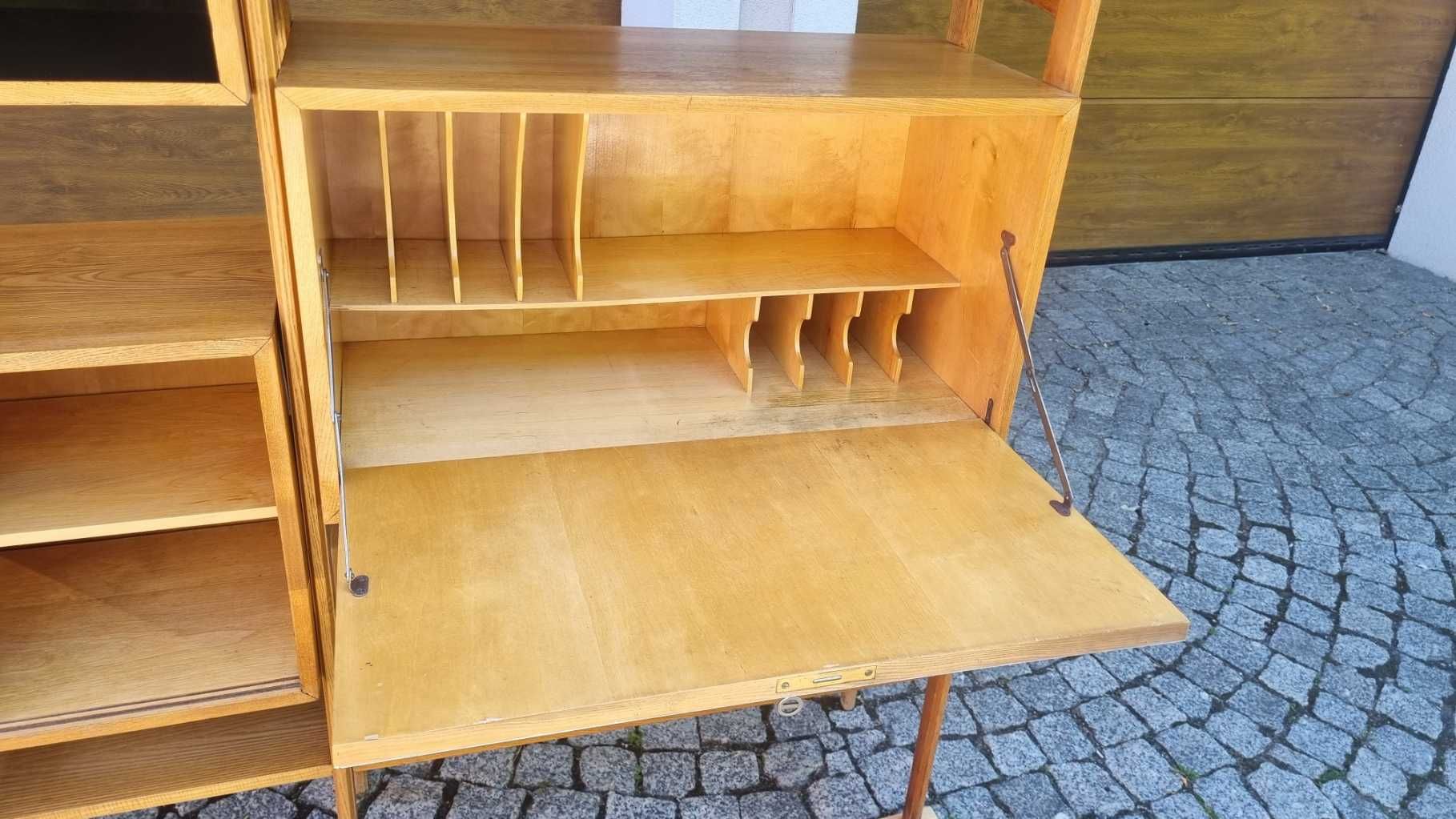 Regał modułowy proj. R. Hałas Polska lata 60 klasyk Design PRL