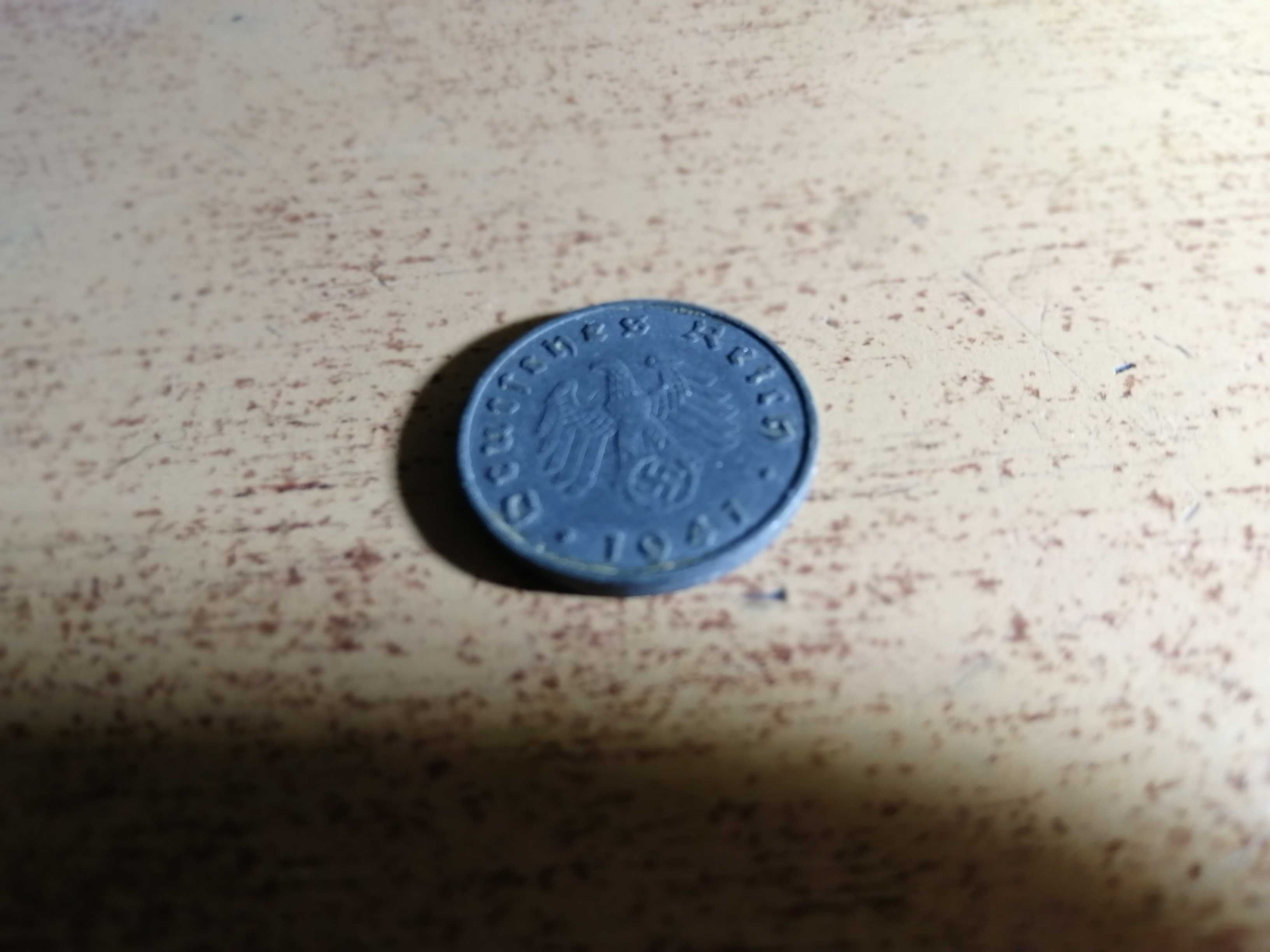 Германия монета 10 рейхспфеннигов 1941 год со свастикой