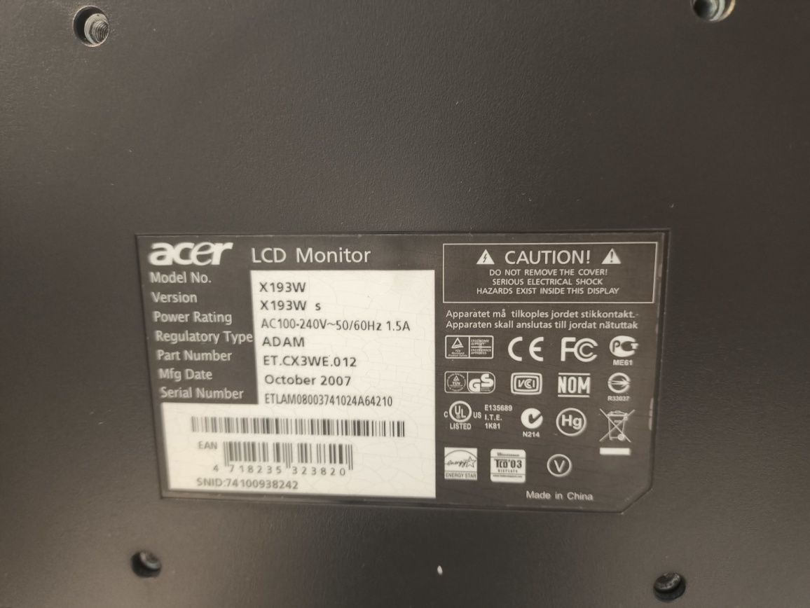 Monitor LCD NEC AccuSync LCD72VM|1280x1024 | 17'' | komplet kabli