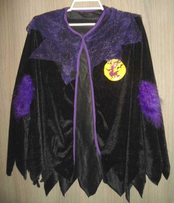 карнавальный костюм накидка Ведьма Колдунья  на 5-7 лет