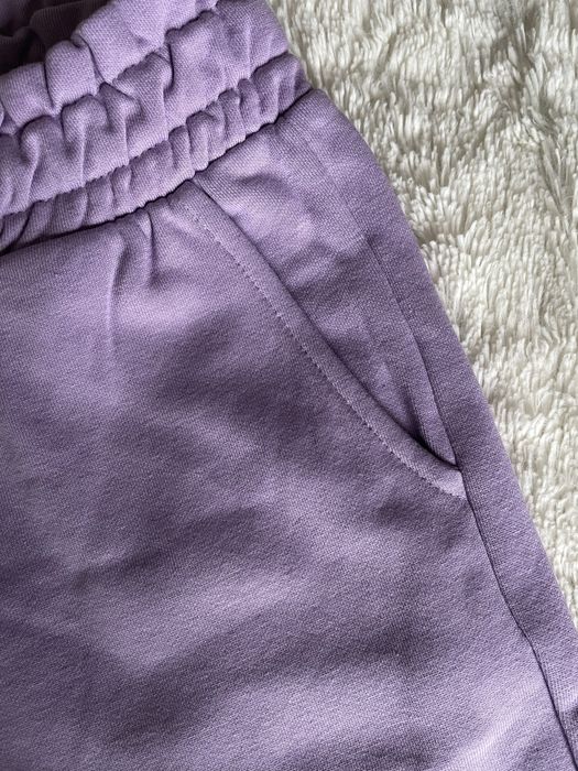 Dres dziewczecy 146/152 bluza i spodnie z kieszeniami lila fiolet nowy