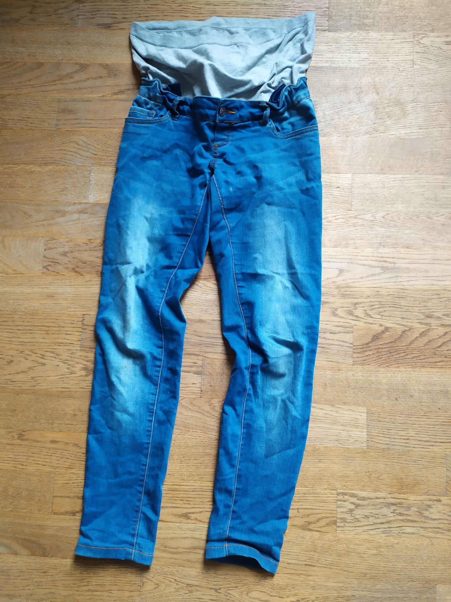 spodnie jeansy dzinsy ciazowe pas 26 S MamaLicious Zalando niebieskie
