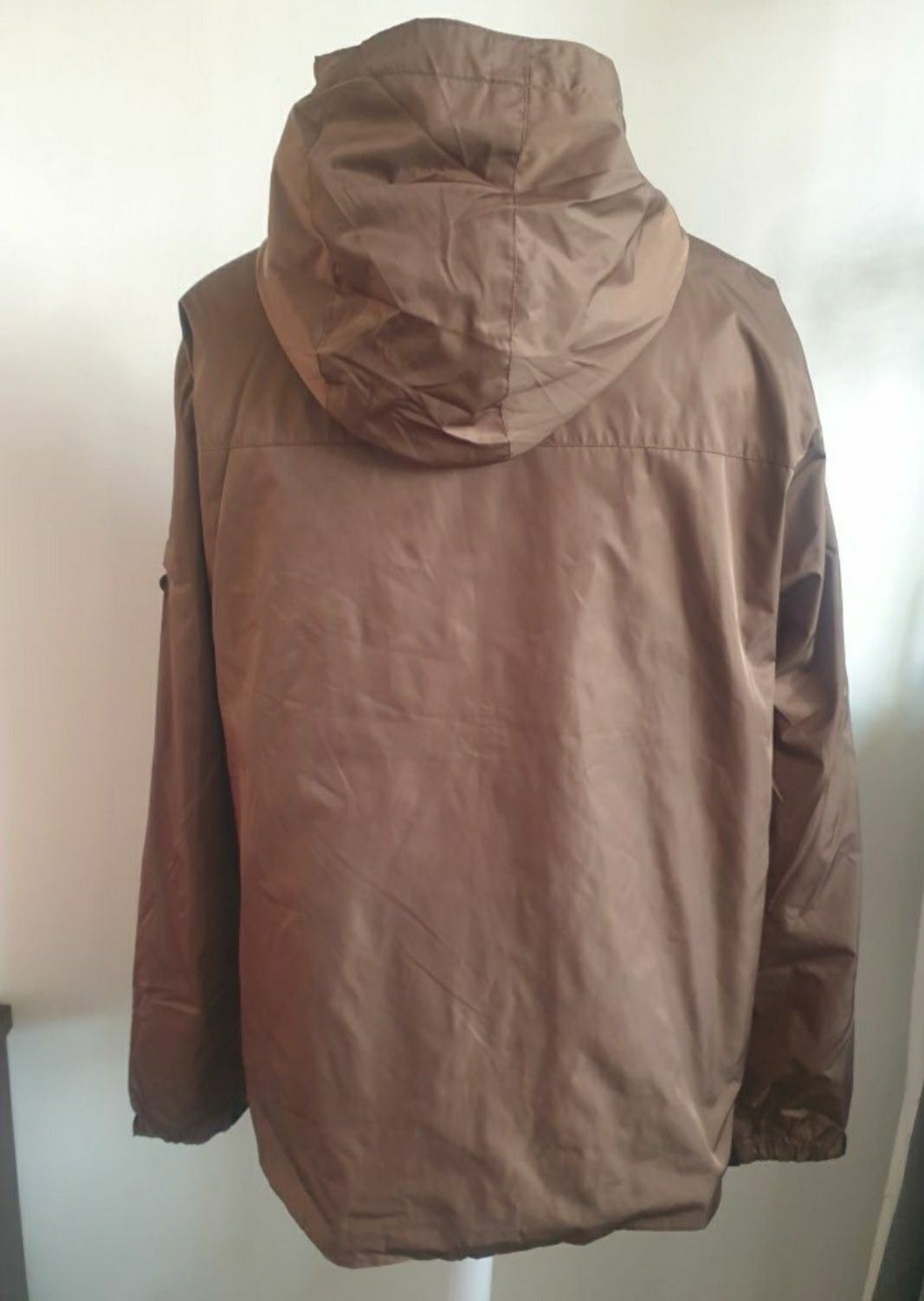 Kurtka męska 2XL khaki wiatrówka kaptur brązowa PRADA