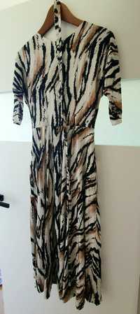NoSens sukienka tygrys rozmiar M midi maxi wzór tygrysa
