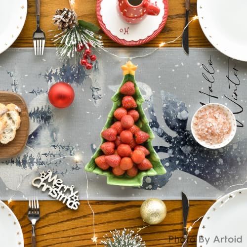 Bieżnik świąteczny zimowy 40x100cm renifer Boże narodzenie BI14