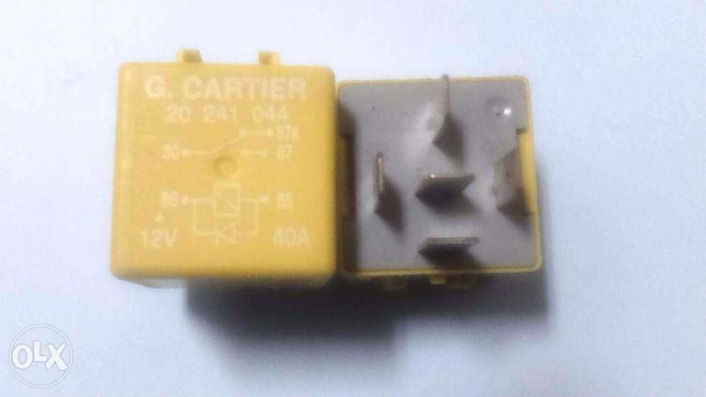 Relé G. Cartier 12V-40A  ( 03540) +12V-40A Rosa + 12V-40A Amarela