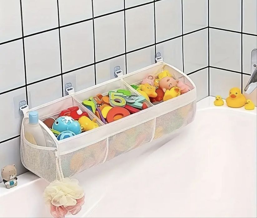 Органайзер для іграшок у ванній, 3 секції, 66 см