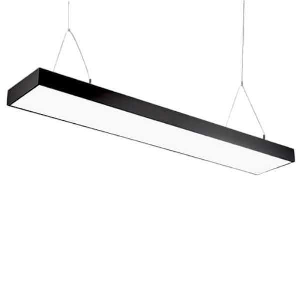 Підвісний лінійний світильник LED 58W 5000К 120х15см на тросах чорний