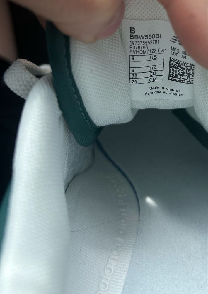 New Balance 550 biało zielone
