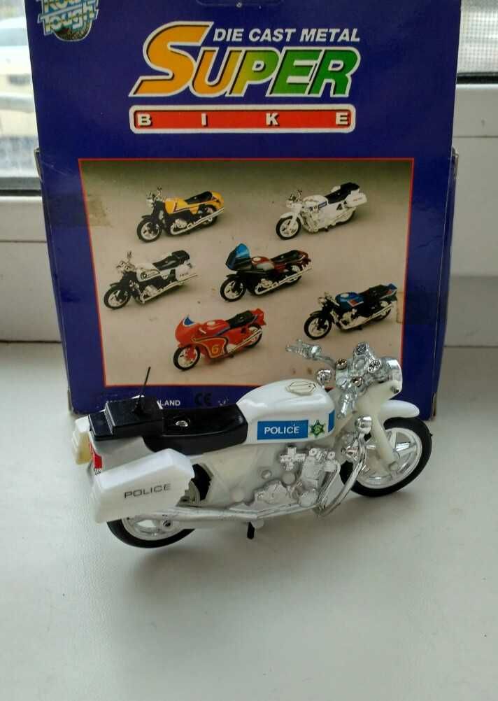 Мотоцикл из 90-х полицейский мото байк модель игрушка Таиланд