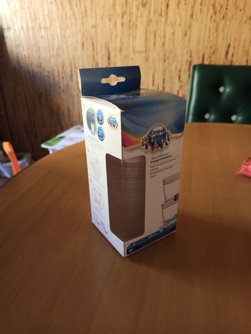 Контейнер для зберігання молока і їжі Canpol Babies, 4 шт.
