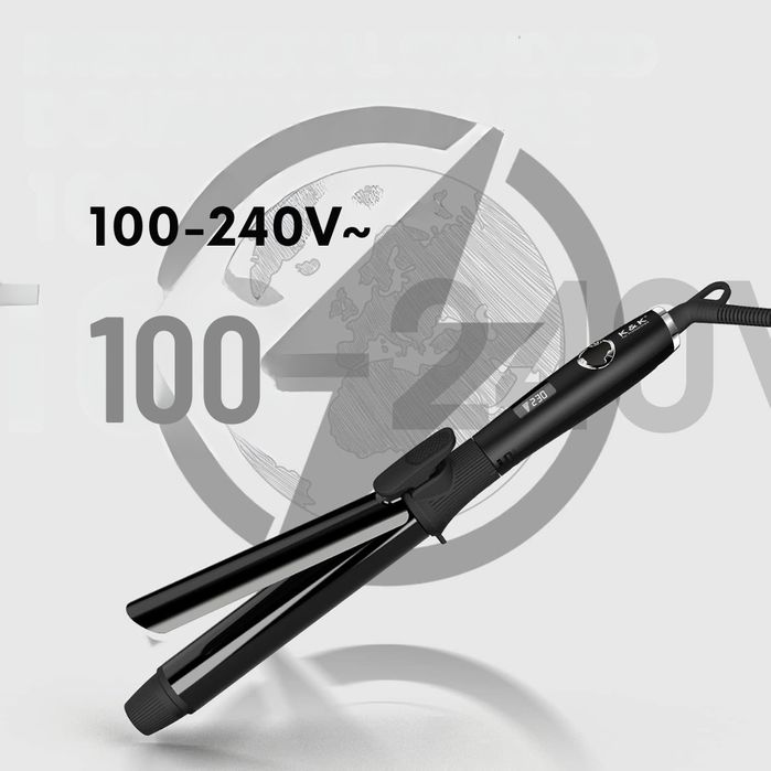 Lokówka Profesjonalna z Ceramiczną i Turmalinową Powłoką 32mm 50-230°C