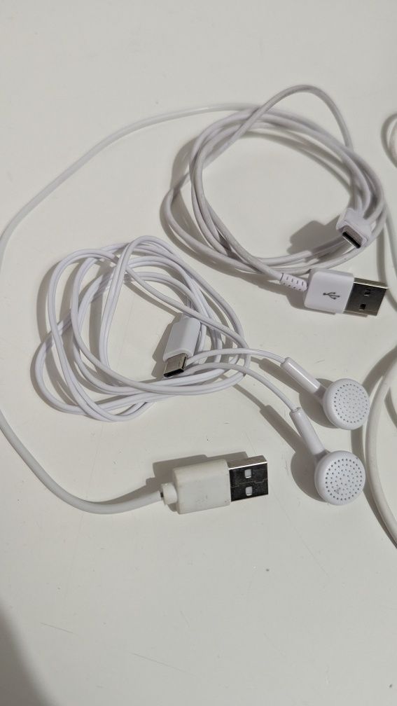 Kable USB TYPE-C i słuchawki