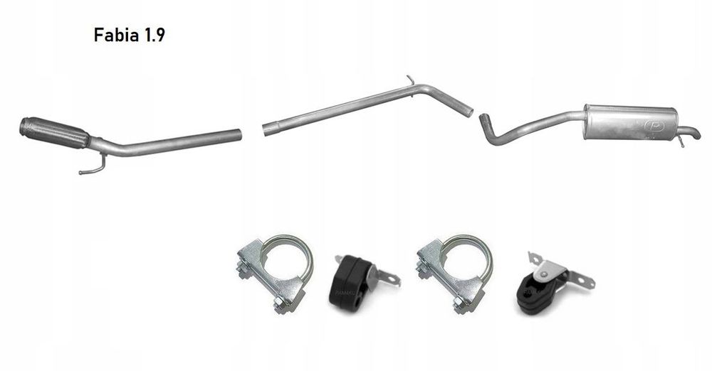 Глушитель резонатор Skoda Fabia 1.2 1.4 1.6 Octavia Тур a5 1.6 1.9 2.0