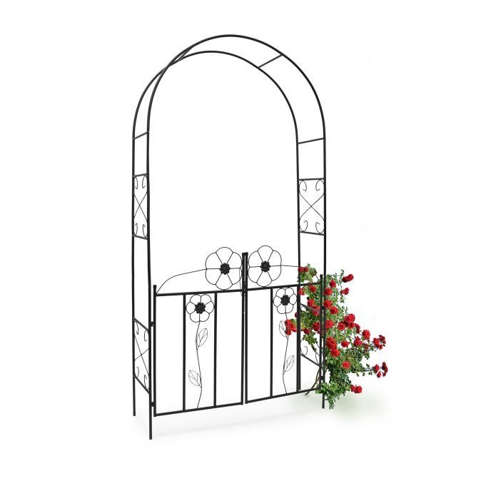 Żelazna pergola z bramką
