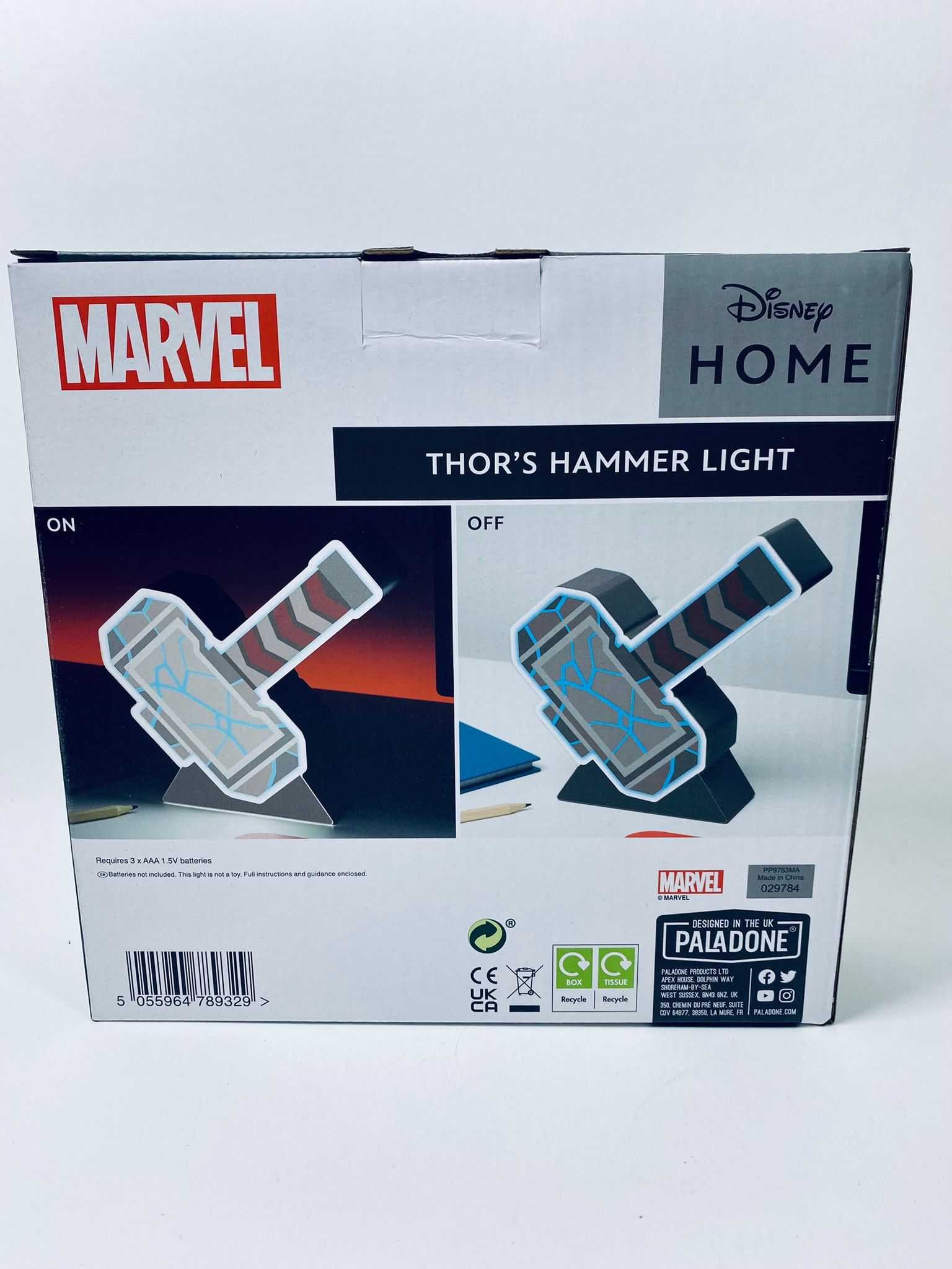 Lampka MARVEL Młot THORA 18CM Hammer Box Light Nowa Poznań