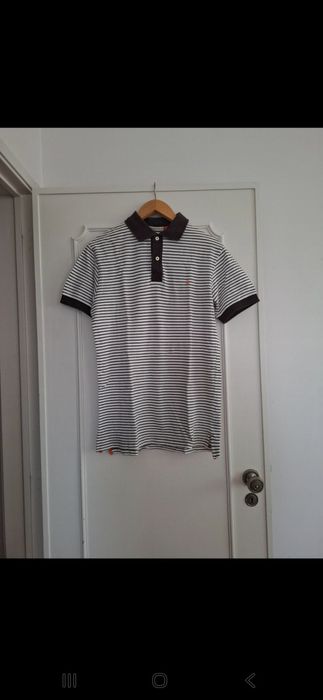 Polo riscas Castanho e Branco Purificacion Garcia - Homem (M)