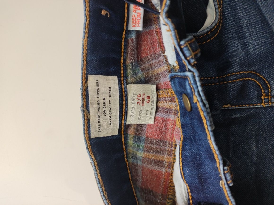 Jeansy spodnie Zara 68
