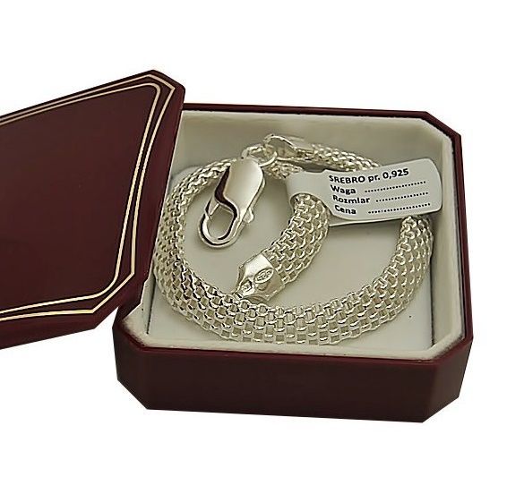 Bransoletka Srebrna Damska Tub / Nowa z Metką - 50 %