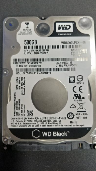 Жёсткий диск  HDD WD 500gb б/у