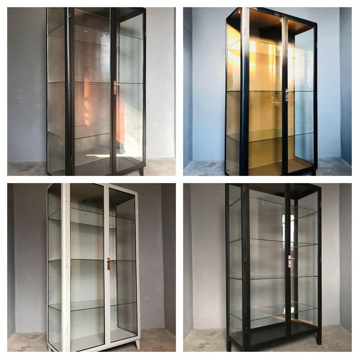 Szafka medyczna LOFT witryna Industrialna szafa lekarska