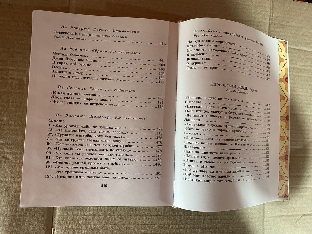 Любимое чтение от года до семи С. Маршак