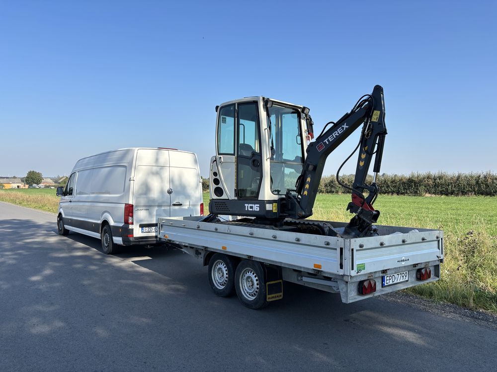 Usługi minikoparką, minikoparka, Terex