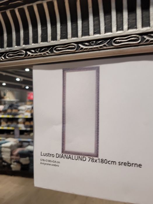 Lustro DIANALUND 78x180 srebrny postarzane