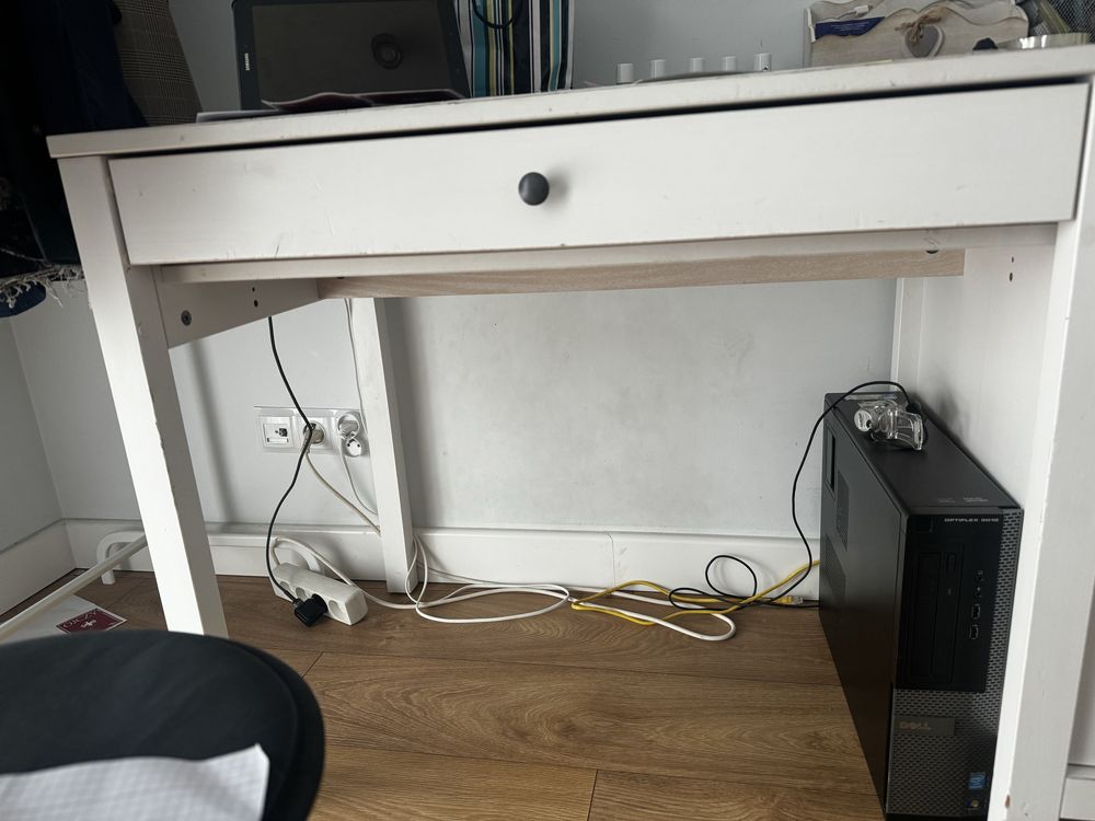 Ikea biurko hemnes biala bejca 120/55