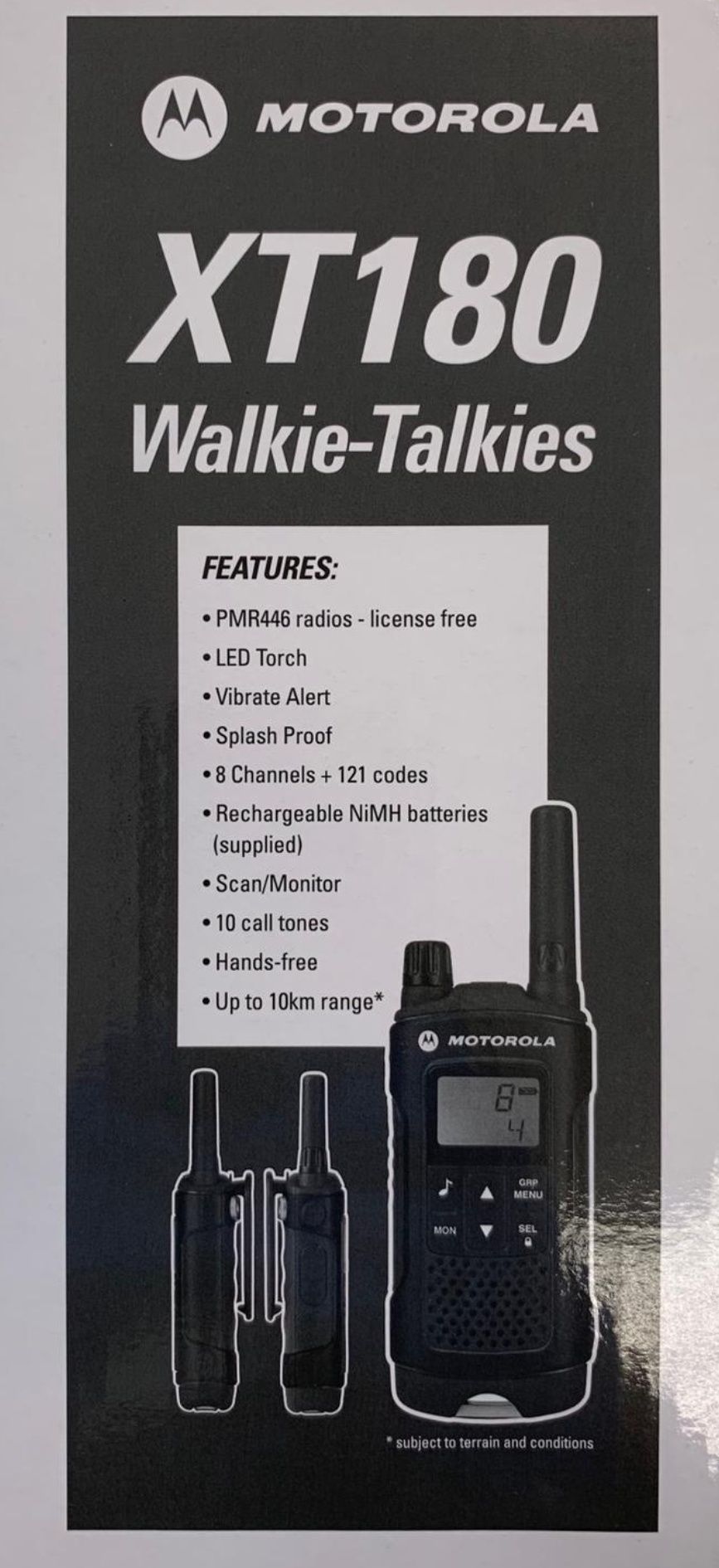4 walkie talkie motorola xt180