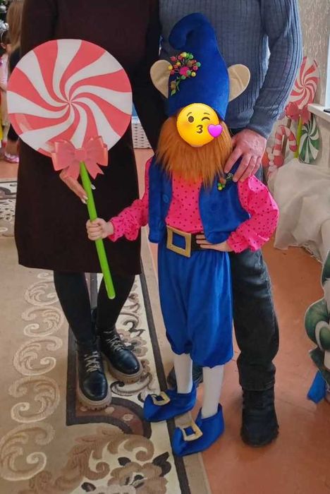 Новорічний костюм гнома ельфа на зріст 110, 116, 122