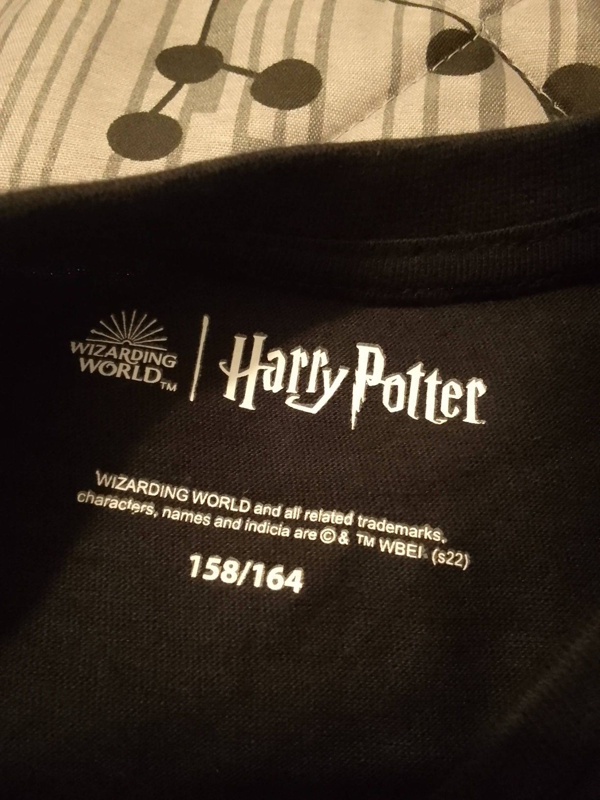Koszulka czarna chłopięca Harry Potter 158 krótki rękawek